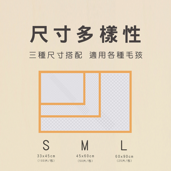 【寵物星樂園】KUKU寵物尿布墊 橘款 S/M/L