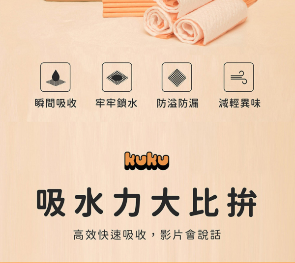 【寵物星樂園】KUKU寵物尿布墊 橘款 S/M/L