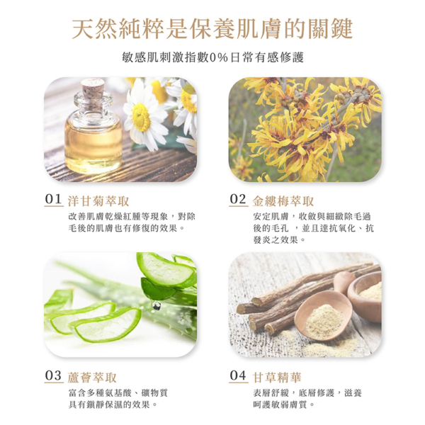【MINI YANG】頂級保養4入組 潔膚液+調理油+舒緩凝膠+去角質