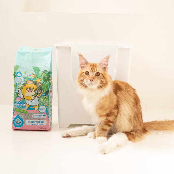 1.5mm豆腐砂 商品圖8 貓貓專用【臭味滾】1.5mm極細抗臭豆腐貓砂 原味 7L 2.8KG 用量省20% 超取每單限2包