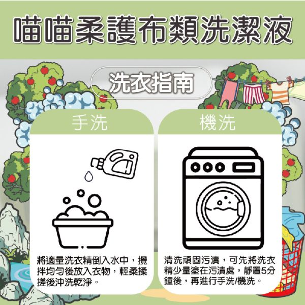 洗衣精(貓家庭適用) 商品圖6 貓貓專用【臭味滾】貓貓洗衣精 深層潔分解油脂